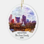Personalisierte Memphis Ornament, Tennessee Staat Keramik Ornament (Links)