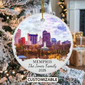 Personalisierte Memphis Ornament, Tennessee Staat Keramik Ornament