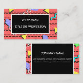 personalisierte Memphis Visitenkarte (Vorne/Hinten)