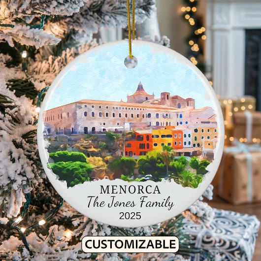 Personalisierte Menorca-Ornamente, Spanien Keramik Ornament