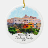 Personalisierte Menorca-Ornamente, Spanien Keramik Ornament (Vorne)
