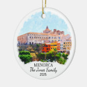 Personalisierte Menorca-Ornamente, Spanien Keramik Ornament (Links)