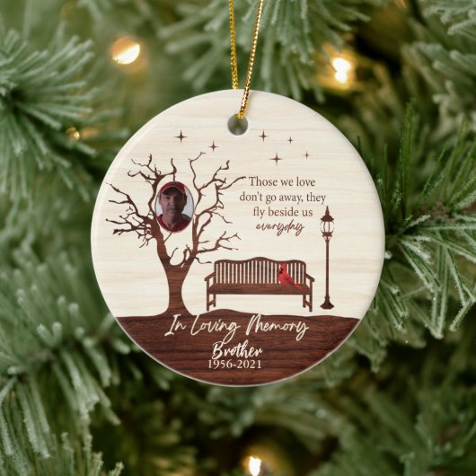 Personalisierte Menschen, die wir Liebe/Bruder Keramik Ornament (Baum)