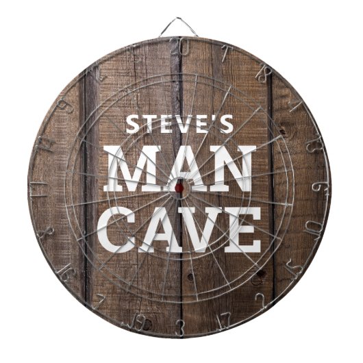 Personalisierte Menschenhöhle Rustikales Waldland Dartscheibe (vorne)