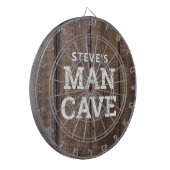 Personalisierte Menschenhöhle Rustikales Waldland Dartscheibe (Vorderseite Links)