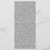 Personalisierte Menükarte Navy und Silver Glitzer (Rückseite)