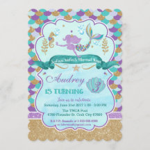 Personalisierte Mermaid Birthday Party