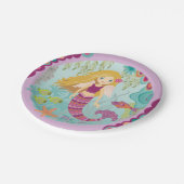 Personalisierte Mermaid Birthday Party Paper Telle Pappteller (Schrägansicht)