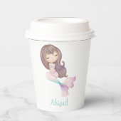 Personalisierte Mermaid Birthday Party Pappbecher (Vorderseite)