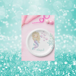 Personalisierte Mermaid Birthday Party Pappteller
