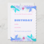 Personalisierte Mermaid-Geburtstagseinladungen Einladung (Vorderseite)