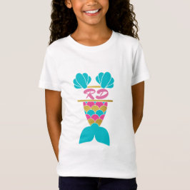 Personalisierte Mermaid-Initialen T-Shirt