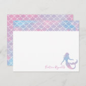 Personalisierte Mermaid-Karte Mitteilungskarte (Vorne/Hinten)