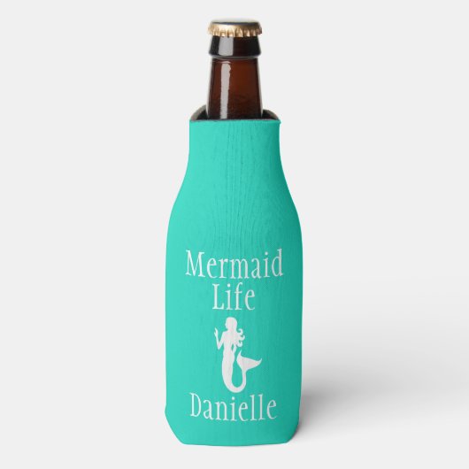 Personalisierte Mermaid Life Flasche Cooler Flaschenkühler (Flaschenvorderseite)
