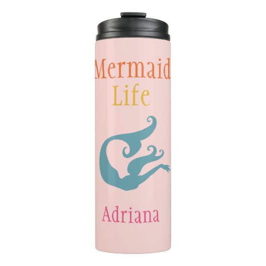 Personalisierte Mermaid LIfe Thermal Tumbler Thermosbecher (Vorderseite)