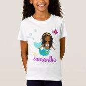 Personalisierte Mermaid-Niedlich T-Shirt (Vorderseite)