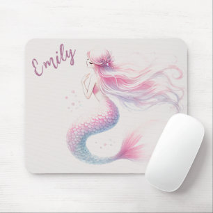 Personalisierte Mermaid Pink Mouse Pad Mousepad