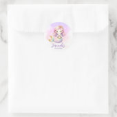 Personalisierte Mermaid Round Stickers (Tasche)