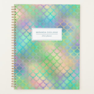 Personalisierte Mermaid-Scales-Regenbogenschimmer Planer