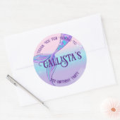 Personalisierte Mermaid-Schwanz-Aufkleber Runder Aufkleber (Umschlag)