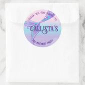 Personalisierte Mermaid-Schwanz-Aufkleber Runder Aufkleber (Tasche)