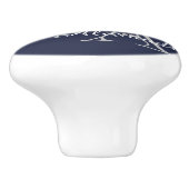 Personalisierte Mermaid White Navy mit Monogramm Keramikknauf (Seitenansicht)