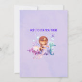 Personalisierte Mermaid zum Geburtstag Ankündigung (Rückseite)