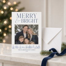 Personalisierte Merry & Bright Blaue Winter-Toile