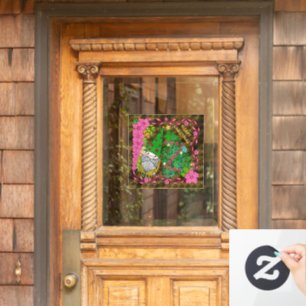 PERSONALISIERTE MERRY CHRISTMAS MIT GNOME XMAS TRE FENSTERAUFKLEBER