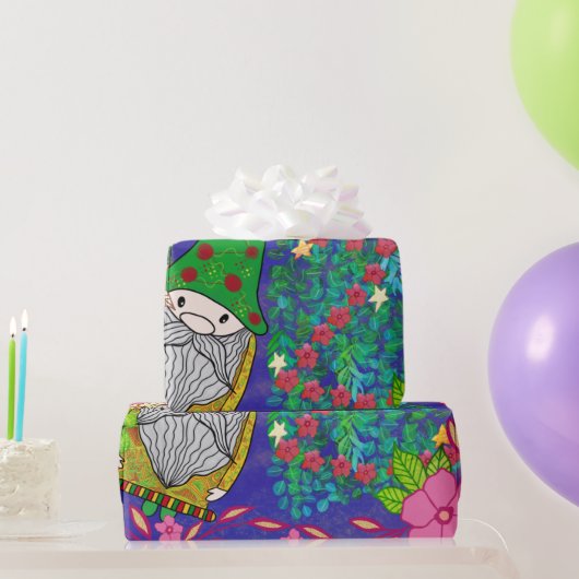 PERSONALISIERTE MERRY CHRISTMAS MIT GNOME XMAS TRE GESCHENKPAPIER (Partygeschenke)