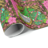 PERSONALISIERTE MERRY CHRISTMAS MIT GNOME XMAS TRE GESCHENKPAPIER (Rolleneckpunkt)