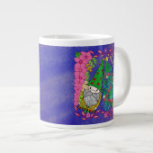 PERSONALISIERTE MERRY CHRISTMAS MIT GNOME XMAS TRE Jumbo-Tasse (Vorderseite Rechts)