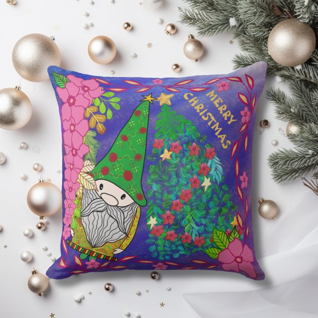 PERSONALISIERTE MERRY CHRISTMAS MIT GNOME XMAS TRE KISSEN (Von Creator hochgeladen)