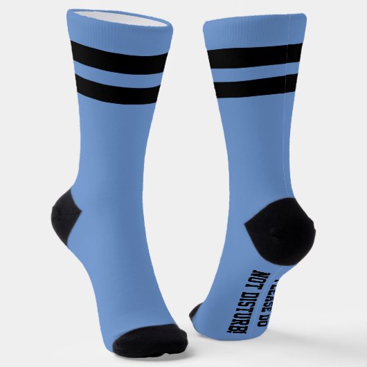 PERSONALISIERTE Message Socks blau Socken (Gewinkelt)