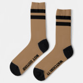 PERSONALISIERTE Message Socks Brown Socken (Linkes Detail)