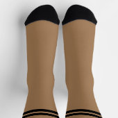 PERSONALISIERTE Message Socks Brown Socken (Oben)