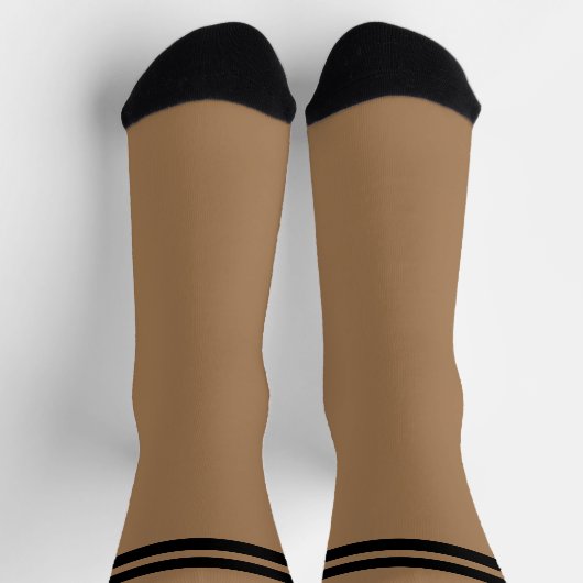 PERSONALISIERTE Message Socks Brown Socken (Oben)