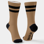 PERSONALISIERTE Message Socks Brown Socken (Gewinkelt)