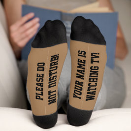 PERSONALISIERTE Message Socks Brown Socken