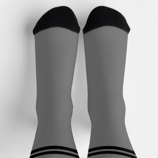 PERSONALISIERTE Message Socks Grau Socken (Oben)
