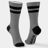 PERSONALISIERTE Message Socks Grau Socken (Gewinkelt)