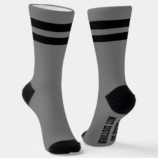 PERSONALISIERTE Message Socks Grau Socken (Gewinkelt)