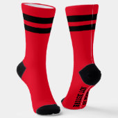 PERSONALISIERTE Message Socks rot Socken (Gewinkelt)