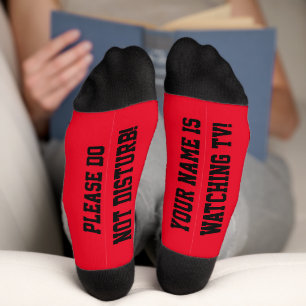 PERSONALISIERTE Message Socks rot Socken
