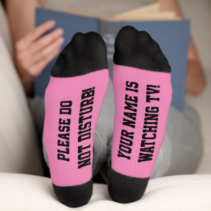 PERSONALISIERTE Message Sounds Pink Socken