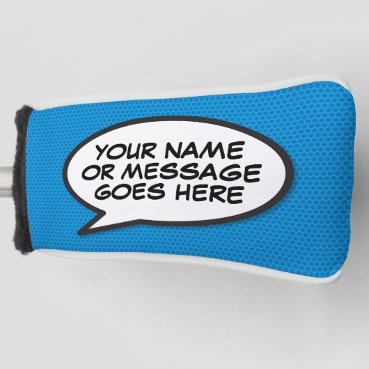 Personalisierte Message Speech Bubble Fun Golf Headcover (Vorderseite)