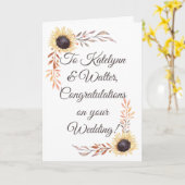 Personalisierte Message Sunflower Wedding Card Karte (Gelbe Blume)
