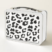 Personalisierte Metal Lunch Box - Leopard Print (Rückseite)