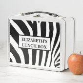 Personalisierte Metal Lunch Box - Zebra Print (Beispiel)