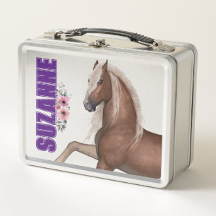 Personalisierte Metall-Lunchbox für Pferdeliebhabe Metall Brotdose